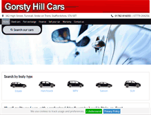 Tablet Screenshot of gorstyhillcars.co.uk